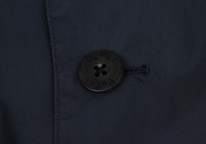 Papas Cotton Poly Check Liner Coat Navy Size 48M