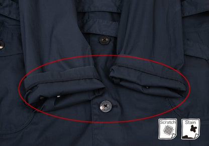Papas Cotton Poly Check Liner Coat Navy Size 48M
