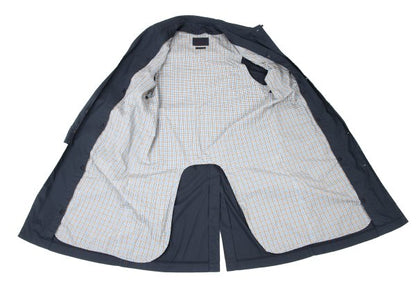 Papas Cotton Poly Check Liner Coat Navy Size 48M