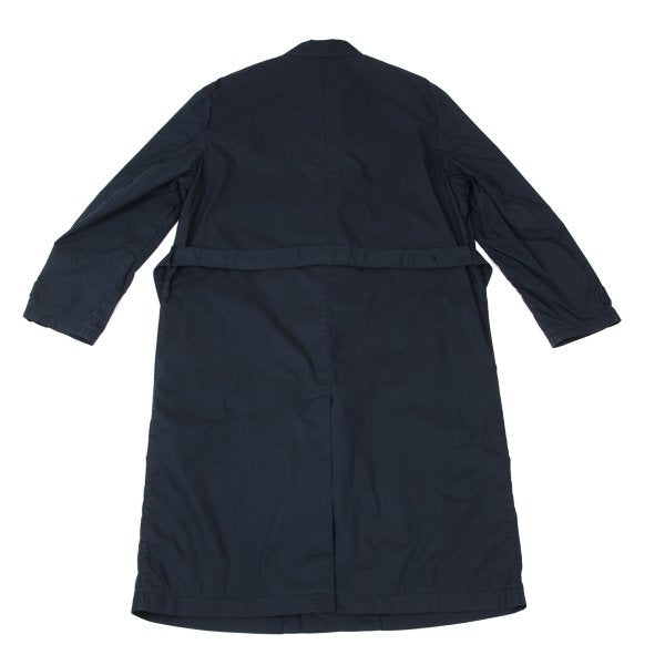 Papas Cotton Poly Check Liner Coat Navy Size 48M