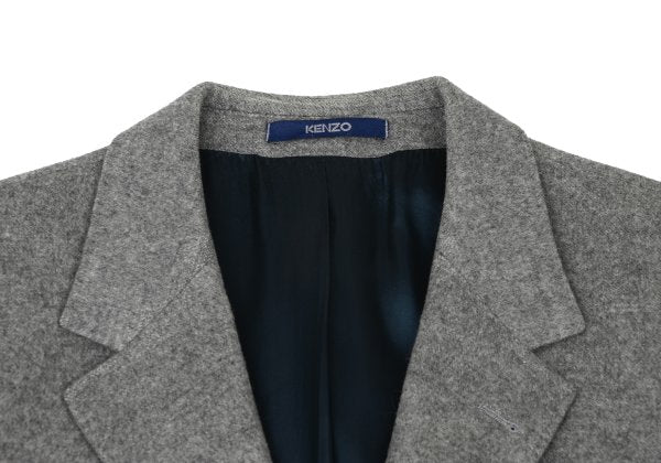 KENZO Wool Angora Tailored Blazer Gray Size 50