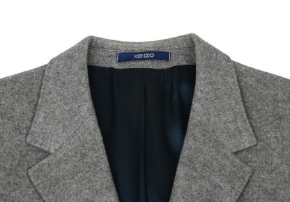 KENZO Wool Angora Tailored Blazer Gray Size 50