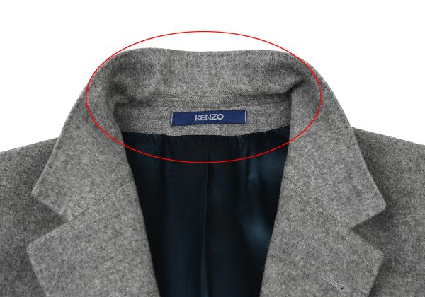 KENZO Wool Angora Tailored Blazer Gray Size 50