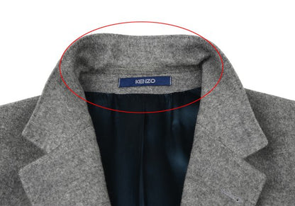 KENZO Wool Angora Tailored Blazer Gray Size 50
