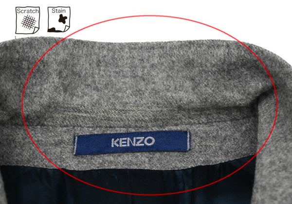 KENZO Wool Angora Tailored Blazer Gray Size 50