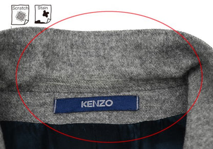 KENZO Wool Angora Tailored Blazer Gray Size 50
