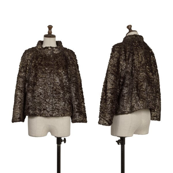 L'EQUIPE YOSHIE INABA Metallic Paint Jacket Brown Size 40