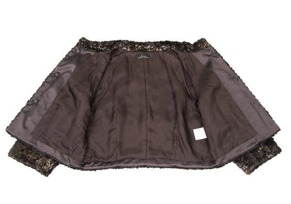 L'EQUIPE YOSHIE INABA Metallic Paint Jacket Brown Size 40