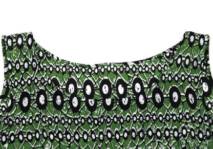 L'EQUIPE YOSHIE INABA Cotton Silk Dress Green Size 38