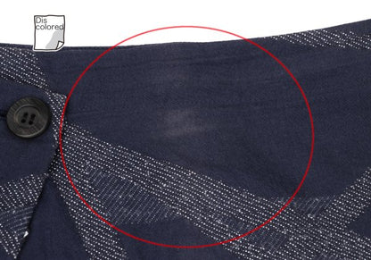 ISSEY MIYAKE HaaT Pattern Woven Cotton Skirt Blue Size 3
