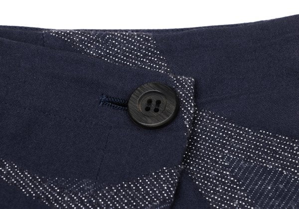 ISSEY MIYAKE HaaT Pattern Woven Cotton Skirt Blue Size 3