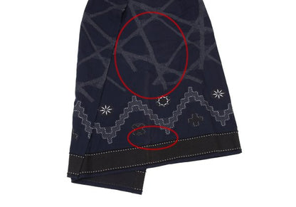 ISSEY MIYAKE HaaT Pattern Woven Cotton Skirt Blue Size 3