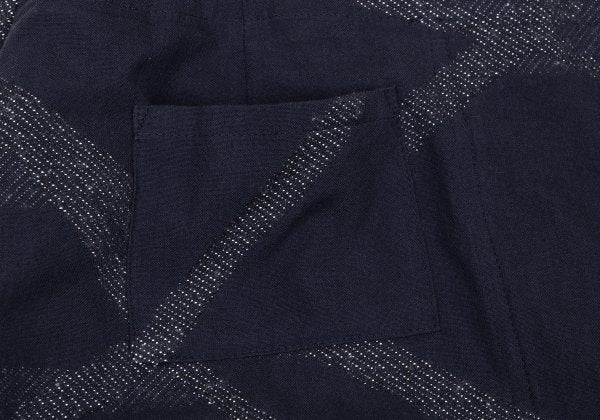 ISSEY MIYAKE HaaT Pattern Woven Cotton Skirt Blue Size 3