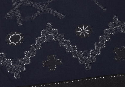 ISSEY MIYAKE HaaT Pattern Woven Cotton Skirt Blue Size 3