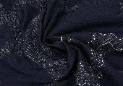ISSEY MIYAKE HaaT Pattern Woven Cotton Skirt Blue Size 3