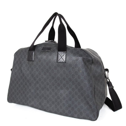 GUCCI GG Black GG Supreme PVC Coated Boston Bag