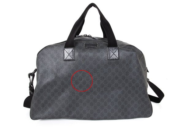 GUCCI GG Black GG Supreme PVC Coated Boston Bag