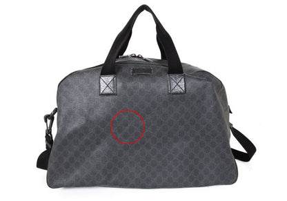 GUCCI GG Black GG Supreme PVC Coated Boston Bag