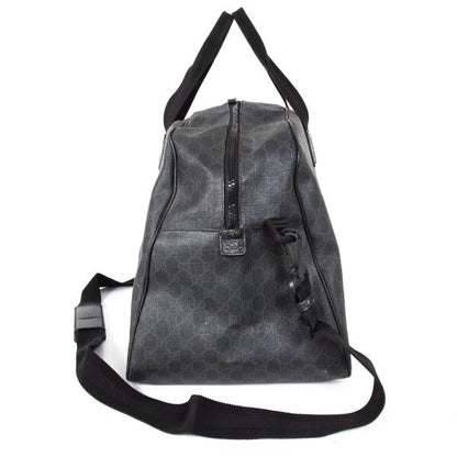 GUCCI GG Black GG Supreme PVC Coated Boston Bag