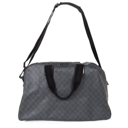 GUCCI GG Black GG Supreme PVC Coated Boston Bag
