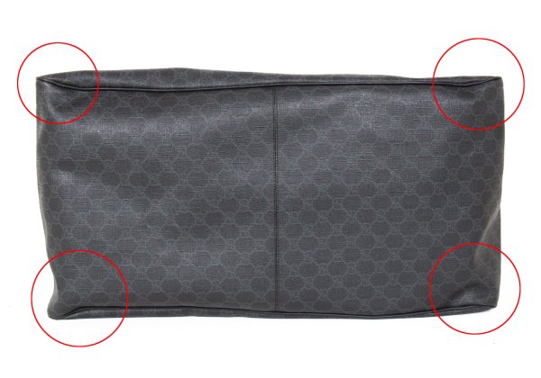 GUCCI GG Black GG Supreme PVC Coated Boston Bag