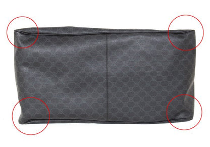 GUCCI GG Black GG Supreme PVC Coated Boston Bag