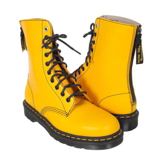 Dr Martens Y's Collab Back Zip Boots Yellow Size UK7 (26cm)