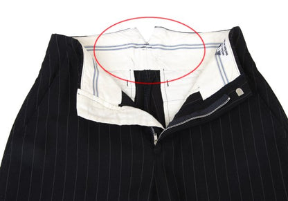 COMME des GARCONS Wool Stripe Harem Pants Navy Size S