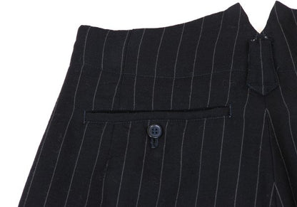 COMME des GARCONS Wool Stripe Harem Pants Navy Size S