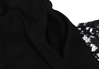 Yohji Yamamoto 25SS Flower Lace Panel Pants Black Size 2