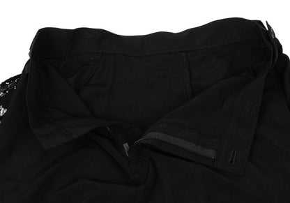 Yohji Yamamoto 25SS Flower Lace Panel Pants Black Size 2