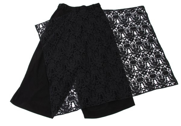 Yohji Yamamoto 25SS Flower Lace Panel Pants Black Size 2