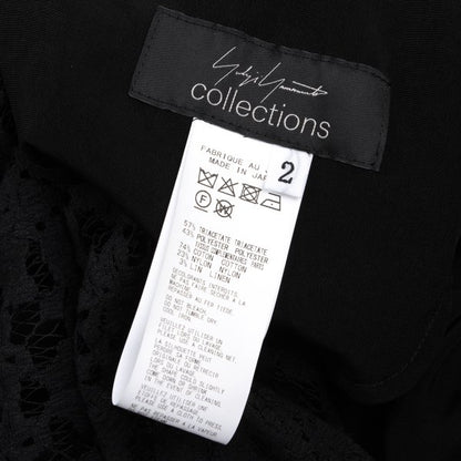 Yohji Yamamoto 25SS Flower Lace Panel Pants Black Size 2