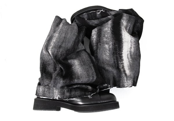 LIMI feu 25SS Leather Detachable Leg Black Grey Sneakers Size 26CM