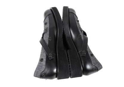 LIMI feu 25SS Leather Detachable Leg Black Grey Sneakers Size 26CM
