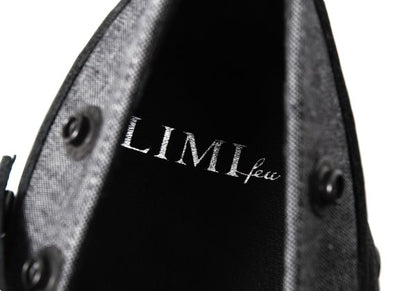 LIMI feu 25SS Leather Detachable Leg Black Grey Sneakers Size 26CM