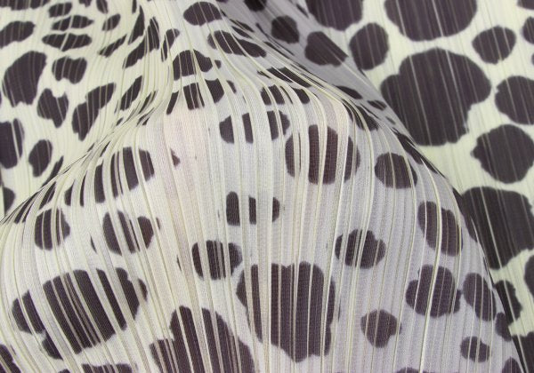 PLEATS PLEASE Animal Print Tank Top Cream Khaki Size F