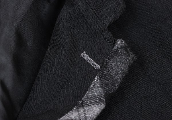 COMME des GARCONS HOMME Dyed Poly Lapel Black Grey Jacket Size S