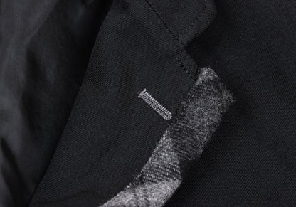COMME des GARCONS HOMME Dyed Poly Lapel Black Grey Jacket Size S