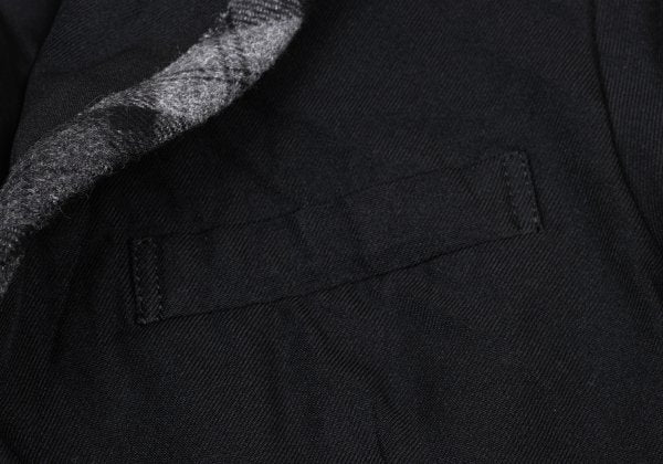 COMME des GARCONS HOMME Dyed Poly Lapel Black Grey Jacket Size S