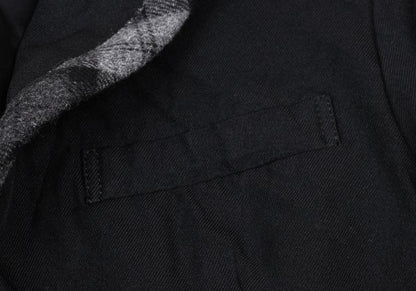 COMME des GARCONS HOMME Dyed Poly Lapel Black Grey Jacket Size S