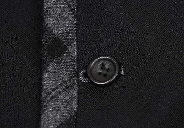 COMME des GARCONS HOMME Dyed Poly Lapel Black Grey Jacket Size S
