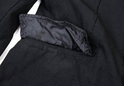 COMME des GARCONS HOMME Dyed Poly Lapel Black Grey Jacket Size S