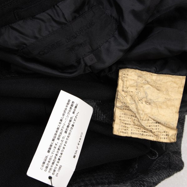 COMME des GARCONS HOMME Dyed Poly Lapel Black Grey Jacket Size S