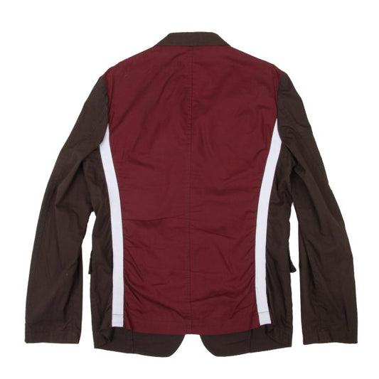 COMME des GARCONS HOMME Bicolor Side Jacket Brown Size S