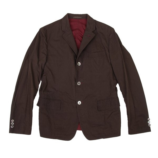 COMME des GARCONS HOMME Bicolor Side Jacket Brown Size S