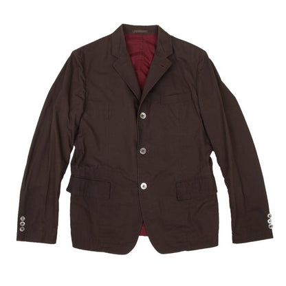 COMME des GARCONS HOMME Bicolor Side Jacket Brown Size S