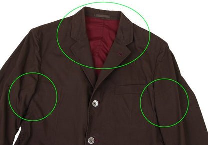COMME des GARCONS HOMME Bicolor Side Jacket Brown Size S