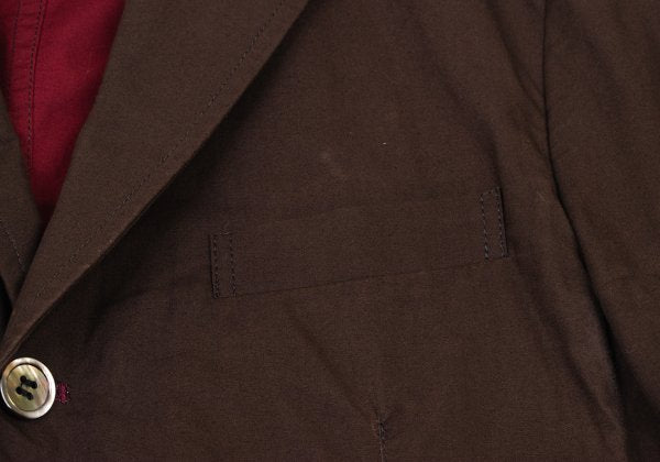 COMME des GARCONS HOMME Bicolor Side Jacket Brown Size S