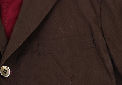 COMME des GARCONS HOMME Bicolor Side Jacket Brown Size S